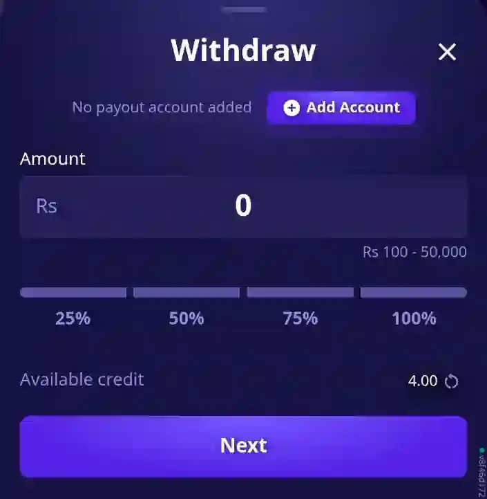 Withdraw Method of PKEASY Game