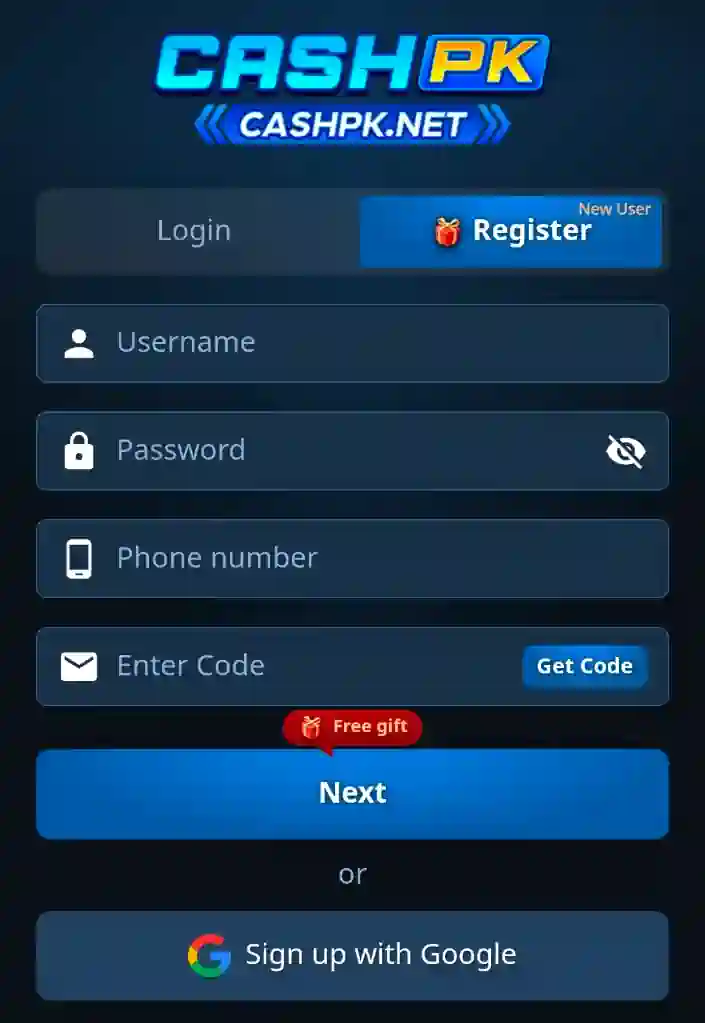 cashpk game register 