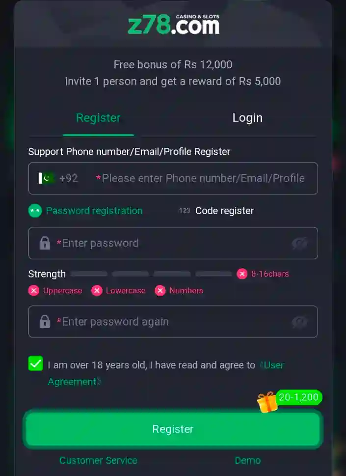 Z78 Game Register 
